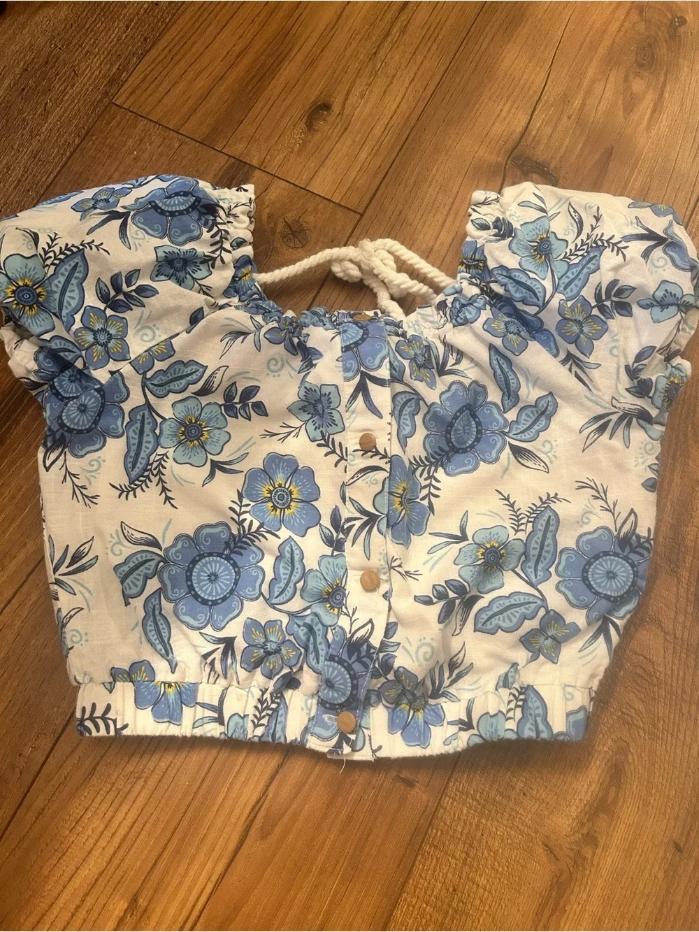 Haute Hippie White and Blue Floral Kids Matching Set